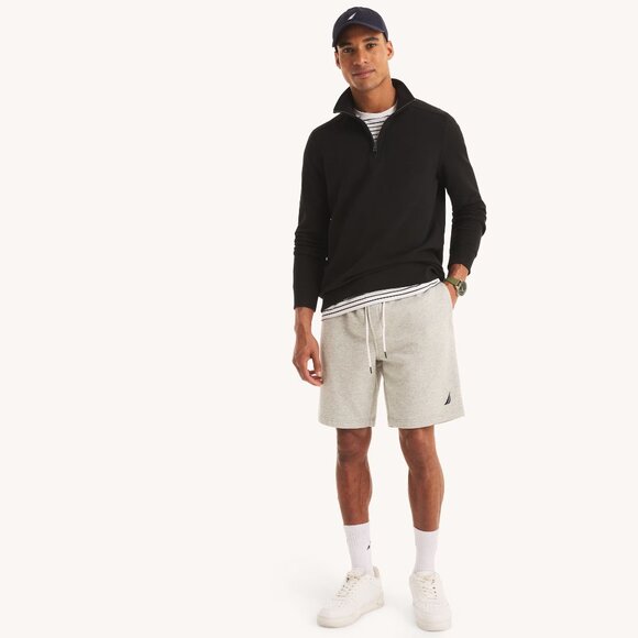 Nautica Quarter-Zip Fleece Sweatshirt - True Black - Medium - NWT - Picture 3 of 11